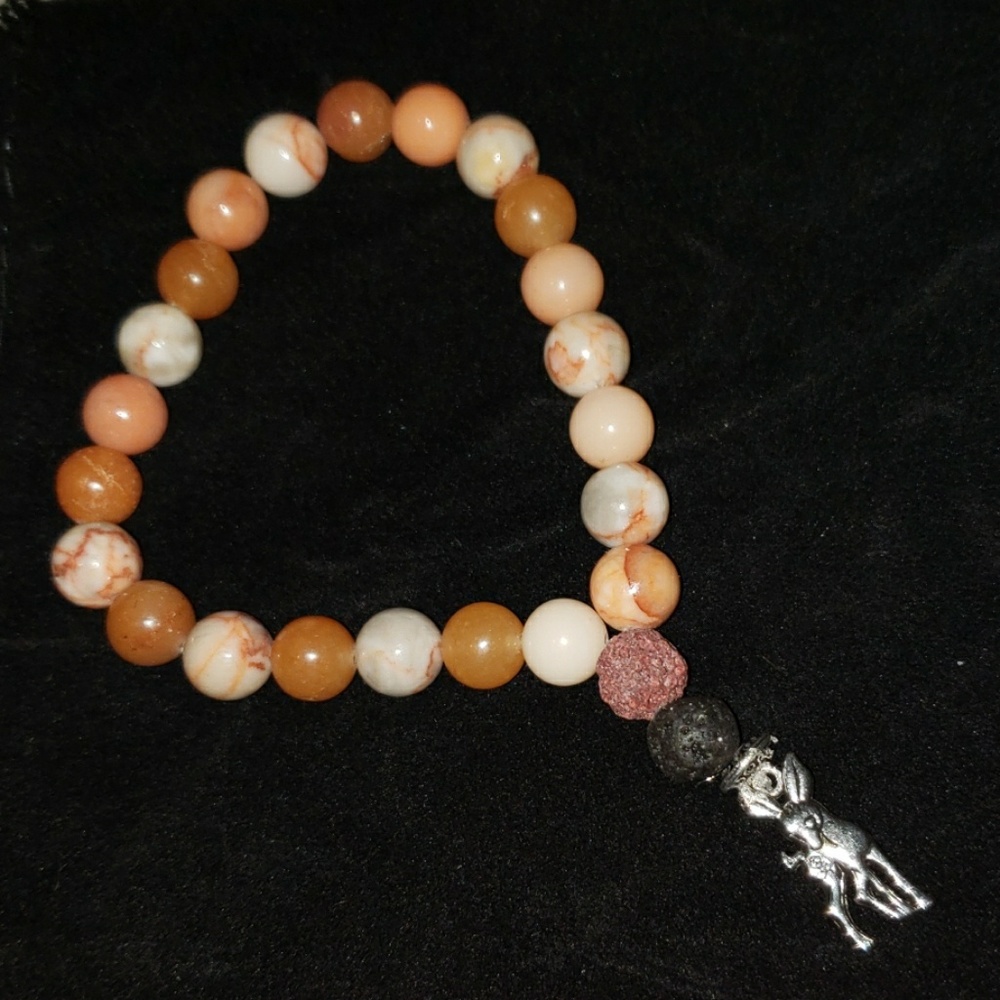 Carnelian, Apricot Agate, Aventurine Bracelet